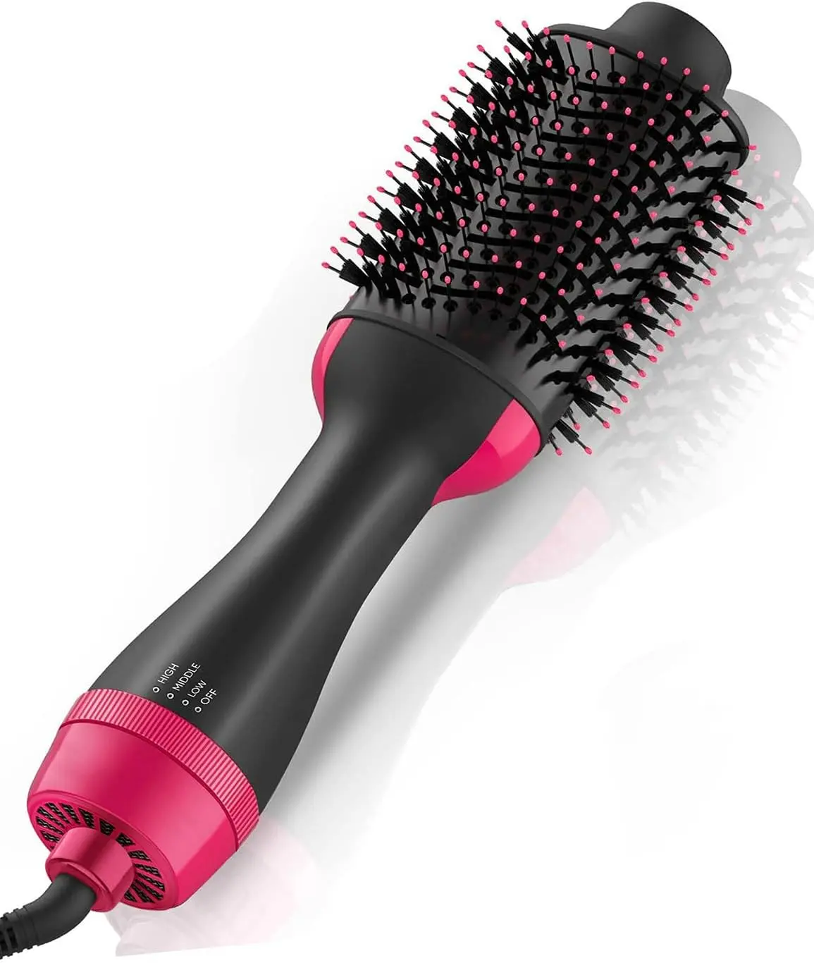 Sikat Pengering Rambut Sikat Pengering Rambut dalam Satu, 3 dalam 1 Pengering Rambut dan Penata Rambut Satu Langkah Volumizer dengan Ion Negatif Anti-kusut Barel Keramik Oval Sikat Udara Panas untuk Pengeringan, Pelurusan, Salon