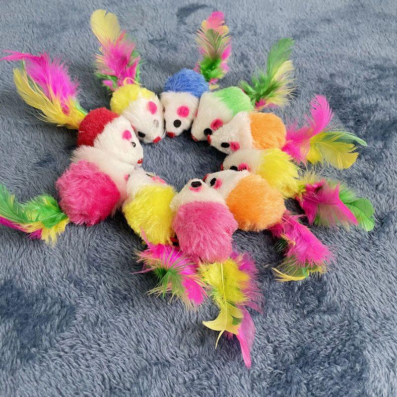Product Introduction of Cat toys, simulated mice, funny cats, fake mice, feather mice, kittens self-hilarious plush mouse pets, cat toys 1