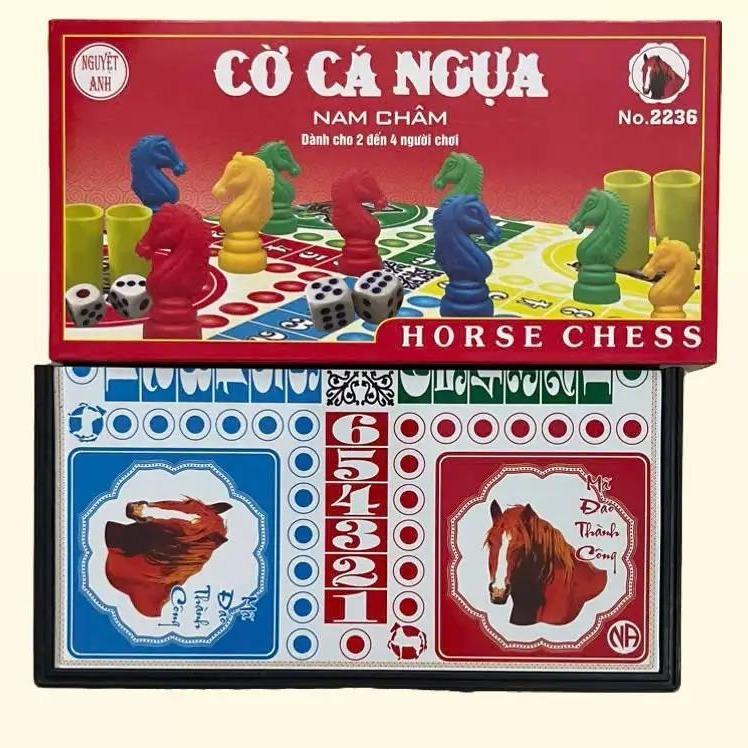 (KÈM QUÀ) Bộ Đồ Chơi #Toy CỜ CÁ NGỰA có Nam Châm,hộp nhựa cứng có thể gấp gọn,không bị rơi 2