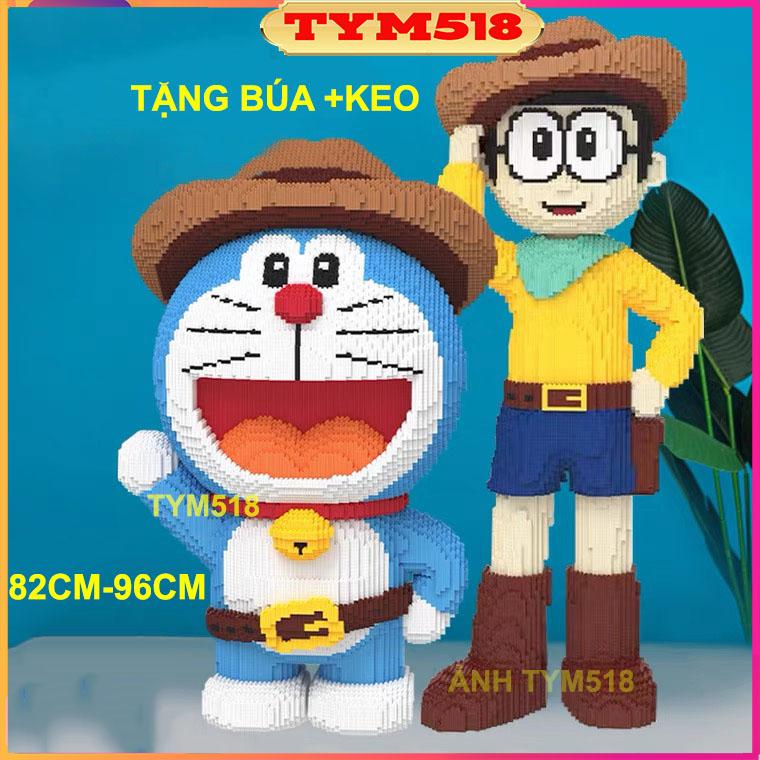 cao bồi 82cm nobita 96cm Đo choi Xếp hình lắp ráp mô hình nano 3d nanoblocks cho bé cỡ lớn có tặng búa