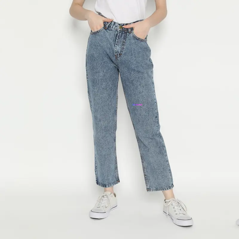 Celana Boyfriend Highwaist Jeans NUBER FIREWEED Panjang Dewasa Denim 4