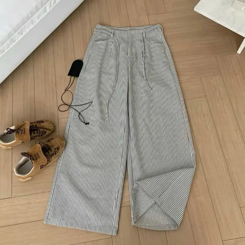 [ Hàng QC] Quần jean kaki kẻ đứng phom tặng kèm đai