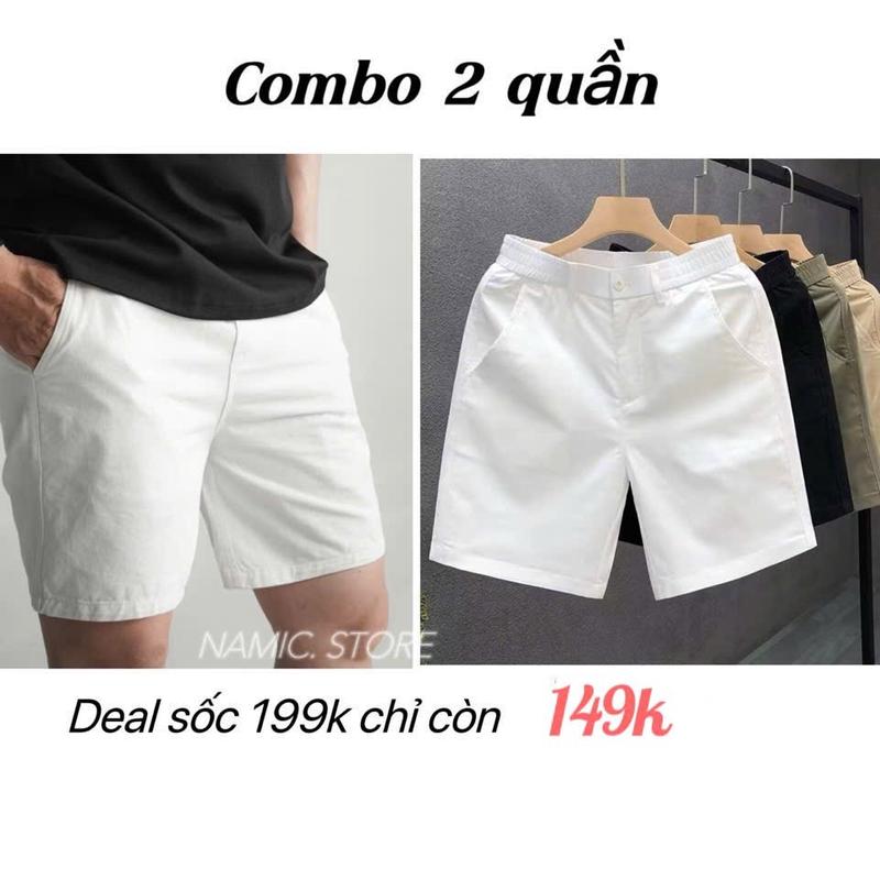 Có BiGSIZE Combo 2 quần sort nam chất liệu kaki gió 6 màu trẻ trung năng đông. Menswear Có Túi