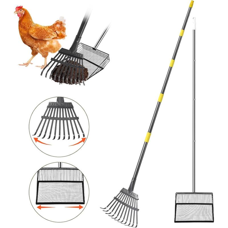 2pcs adjustable heavy 10 inch wide shovel area of chicken scooper for ...