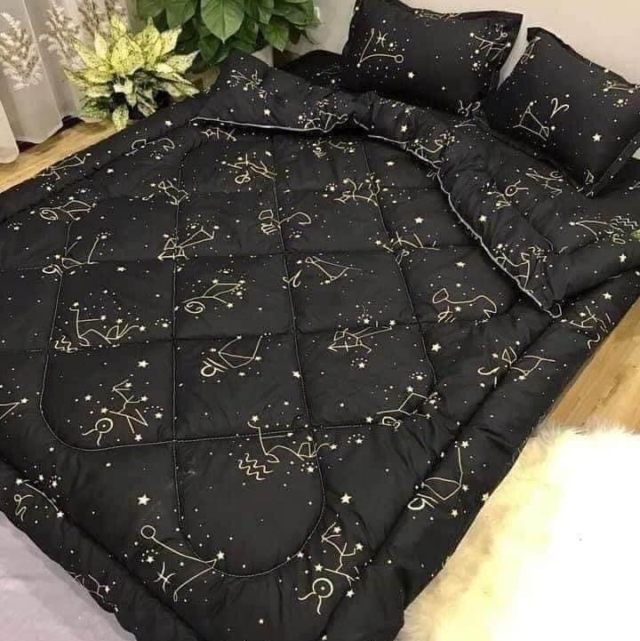  Bộ Chăn Ga Gối Cung Hoàng Đạo Hồng Thoáng Mát 