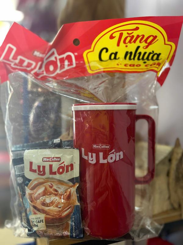 Cà Phê sữa đá Ly Lớn - (10 gói * 26gr) + ( Tặng Ca 750ml,  Ca giữ lạnh 1-2 tiếng đồng hồ )
