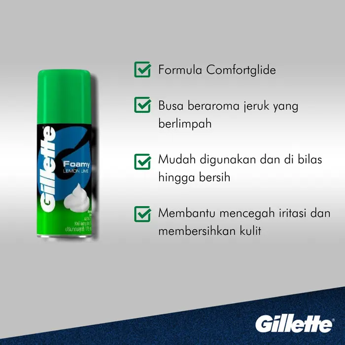Gillette Shaving Foam Lemon Lime 175gr 2