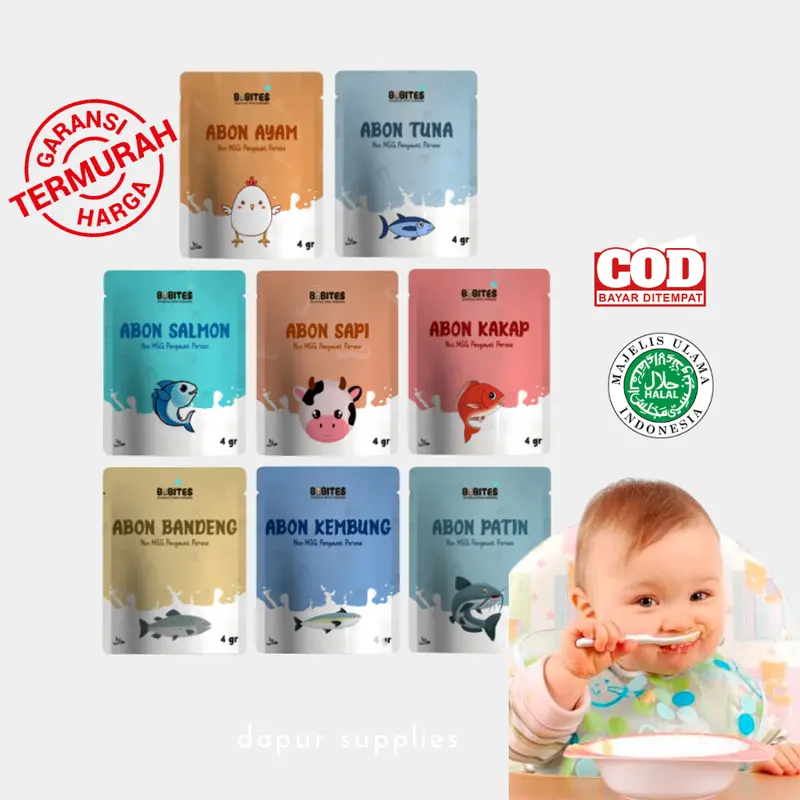 Abon Mpasi Bayi Halal 4gr / Abon Sachet Sehat Tanpa Pengawet / Penambah Nafsu Makan Abon Bayi Non MSG Food 0