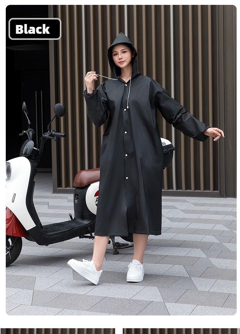 Product Introduction of Adult men's and women's fashion waterproof EVA raincoat outdoor portable one-piece raincoat 15