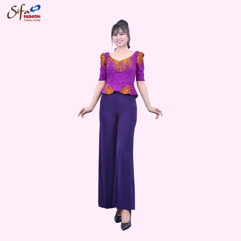 [Sifa Fashion] Quần lưng liền ống rộng UT23166 0