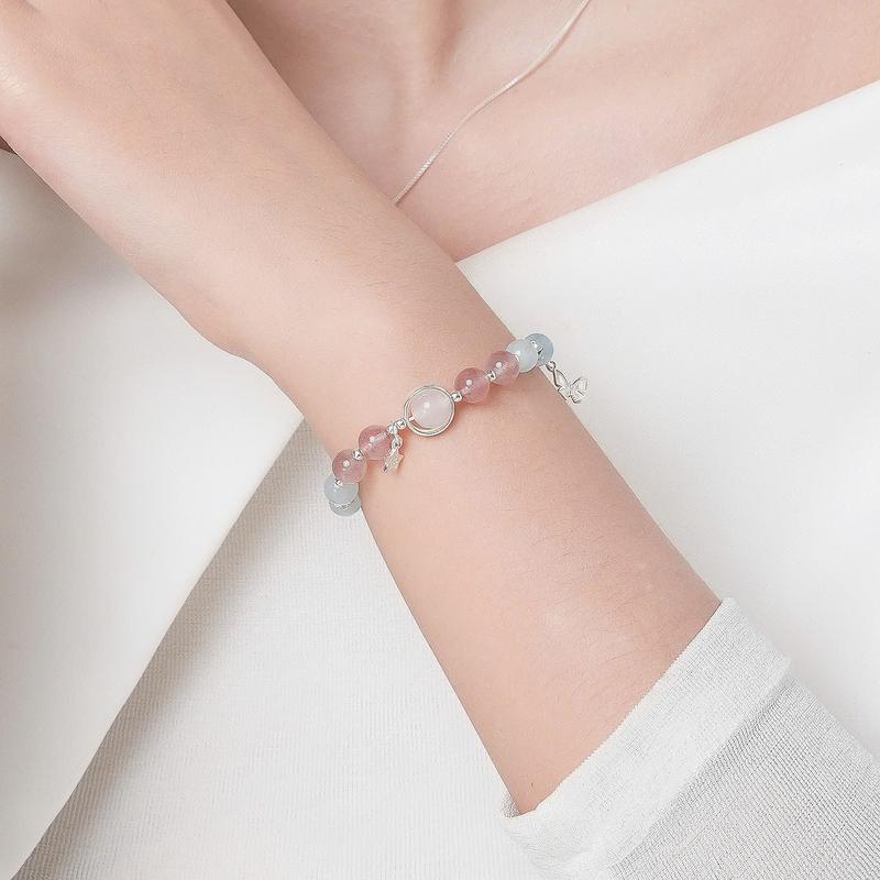 Product Introduction of Vòng tay nữ bạc S925 mix đá tự nhiên kèm charm tinh tế An Gem, lắc tay nữ đá năng lượng bạc freesize phụ kiện đeo tay phong thuỷ quà tặng sinh nhật giáng sinh Noel Tết Valentine [TẶNG CHỈ ĐỎ] 9