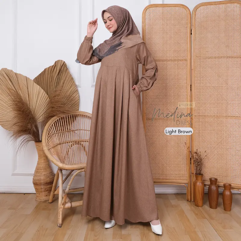 KUPNAD | Gamis Wanita Daily Muslimah Syar’i Busui Friendly Adem, Modern & Nyaman | Medina Dress 2