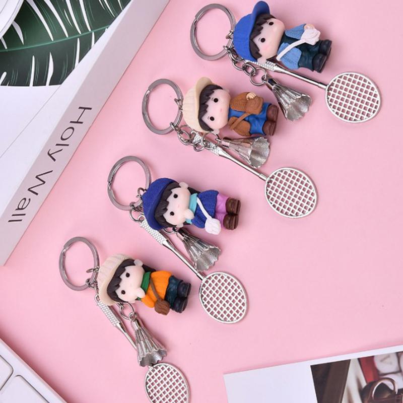 Dây Chuyền Chìa Khóa Cầu Lông Mini, Thiết Kế Sáng Tạo, Đồ Trang Trí Dễ Thương, Móc Chìa Khóa Tưởng Niệm, Phụ Kiện Túi Treo Và Xe Hơi, Móc Chìa Khóa Cầu Lông Mini 3