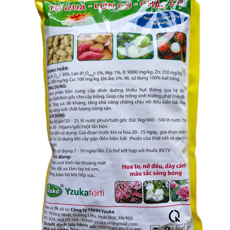 Túi 1kg kali trắng siêu ngọt nguyên liệu nhập ngoại giúp tạo đường nhanh, vào quả, xuống củ, chắc hạt, đẹp mã 2