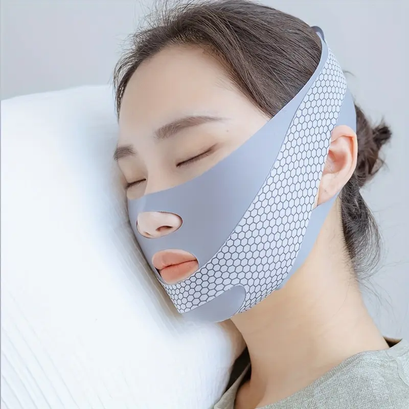 Sleep Face Lift V-Face Facial Bandage Face Training Bandage, Anti-Snoring Strap, Sleep Mask, Day and Night Use