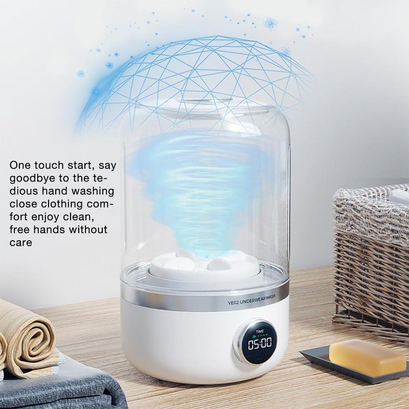 Portable Mini Washing Machine, USB Rechargeable Intelligent Washing Cup, Tumbling Scrubbing Cleaner, Convenient Washing Machine for Home, Dormitory, Travel 7
