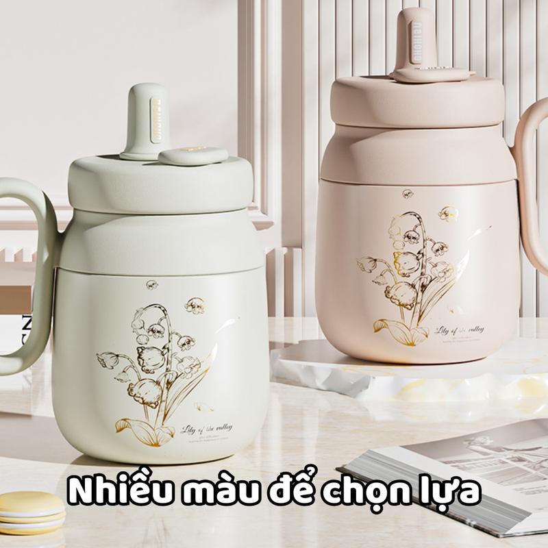 Cốc Giữ Lót Gốm Inox 316 Không Gỉ Trancy Home Thiết Kế Đơn Giản, Ngăn Trà Tiện Lợi, Cách Nhiệt 6-8 Giờ ly