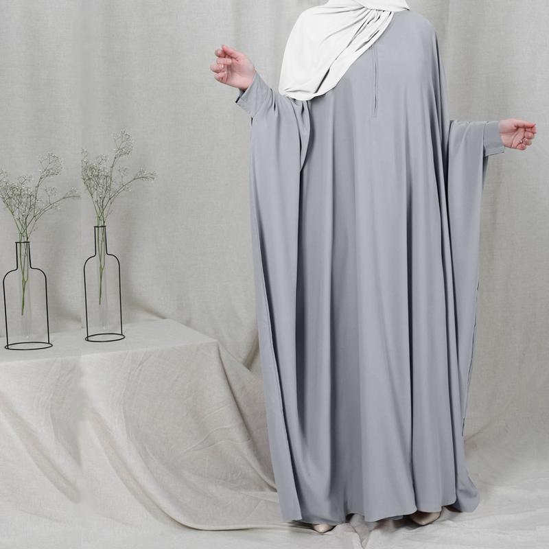 Product Introduction of Large Swing Solid Color Robe Dress plus Size Women's Loose Casual| abayas singapore alaydrus bambina baju kurung raya 2025 ke barung butterfly sparkly dress coquette mesir black lavella luna plus size pashmina zainab collection glitter 9