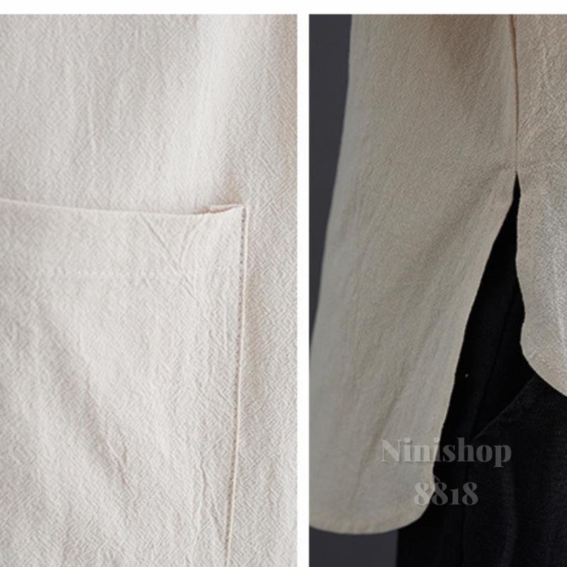 Baju Wanita Atasan Unnie Casual Korea Style/ Baju Atasan Polos Warna kancing/ Baju Linen Blouse Polos 3