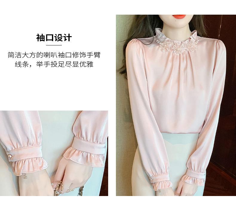 Product Introduction of Áo Voan, Phong Cách Pháp, Dành Cho Nữ, Cổ Chân Đế Dài Tay, Hàng Mới Về Mùa Thu, Sang Trọng Và Đẹp Mắt, Áo Sơ Mi Nhỏ Sành Điệu Và Hợp Xu hướng Áo Thời Trang 18