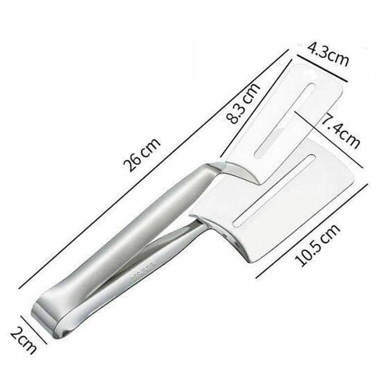 Product Introduction of [FREE SHIPPING] Stainless Steel Food Clip Multifunctional Fish Frying Spatula Barbecue Clip Hollow Drain Oil Food Clip Kitchen Utensils Anti Scalding 16
