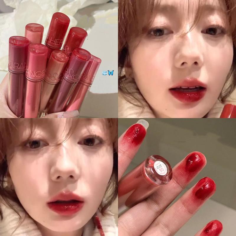 Son Bóng Nước Trái Cây Trong Suốt Herorange Lâu Trôi Son Môi Poppy Nước Dưỡng Ẩm 8 Màu Có Sẵn 