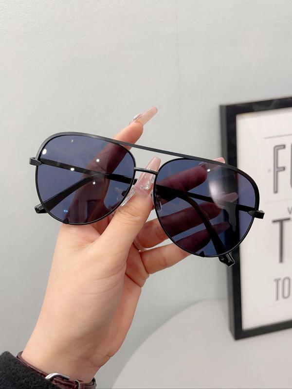 Unisex Simple Style Plain Color Sunglasses, Summer Vintage Trendy Sunglasses for Everyday Use, Fashion Accessories for Outdoor Activities 2