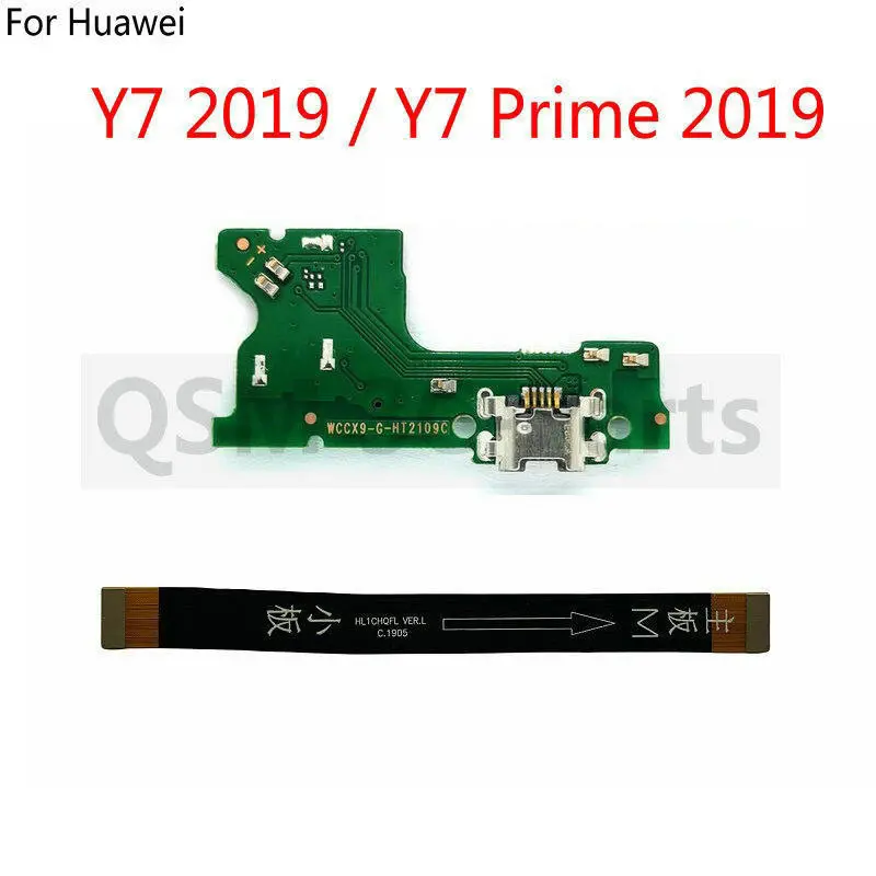 For Huawei Y7 2019 / Y7 Prime 2019 USB Charging Dock Port Board Connector Main Motherboard Flex Cable