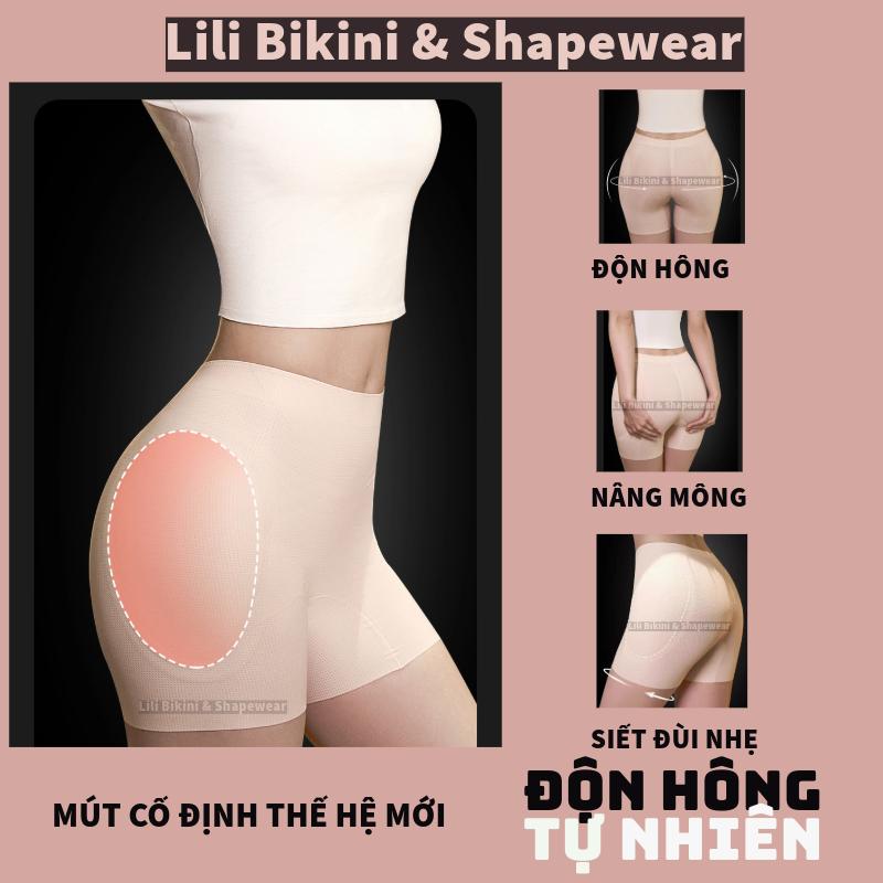 (Hàng cao cấp mã 24) Quần độn hông có gen bụng mút liền quần 1.5cm không xô lệch, chất su đúc tổ ong siêu thoáng khí, nâng mông cao, độn hông xuất Nhật