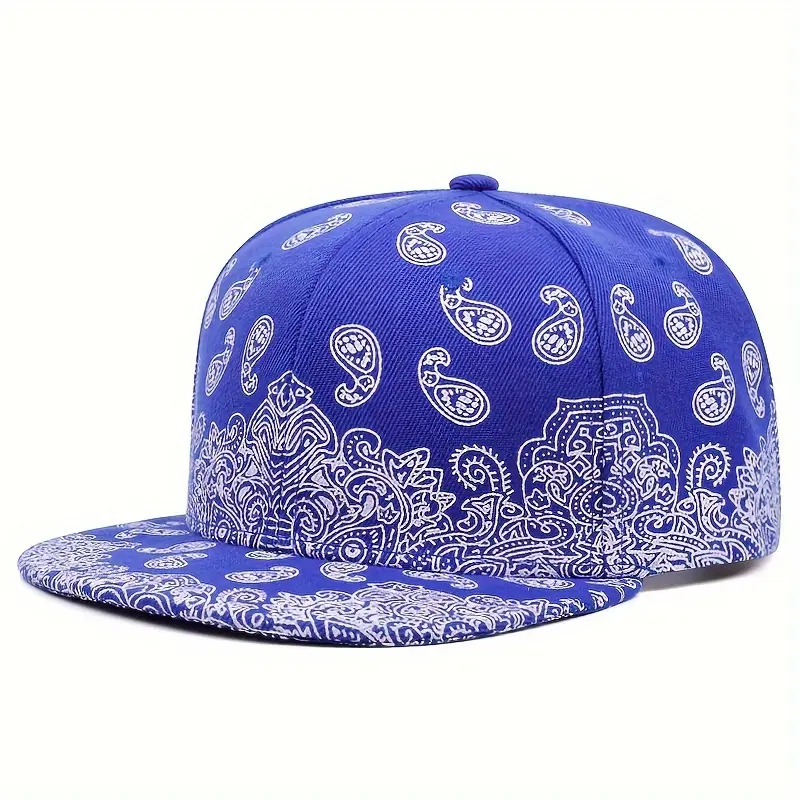 New Arrival Hip-Hop Paisley Print Snapback Cap - Lightweight, Adjustable, Paisley Pattern Baseball Cap, bonnets silk bonnets cowboy accessories 1