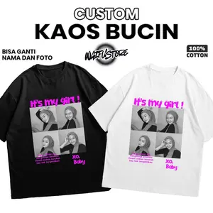 HYPESTORE44 Kaos Sablon Custom Foto Bucin SCRIBBLE V2 Wanita Baju Couple Pasangan Pria Wanita