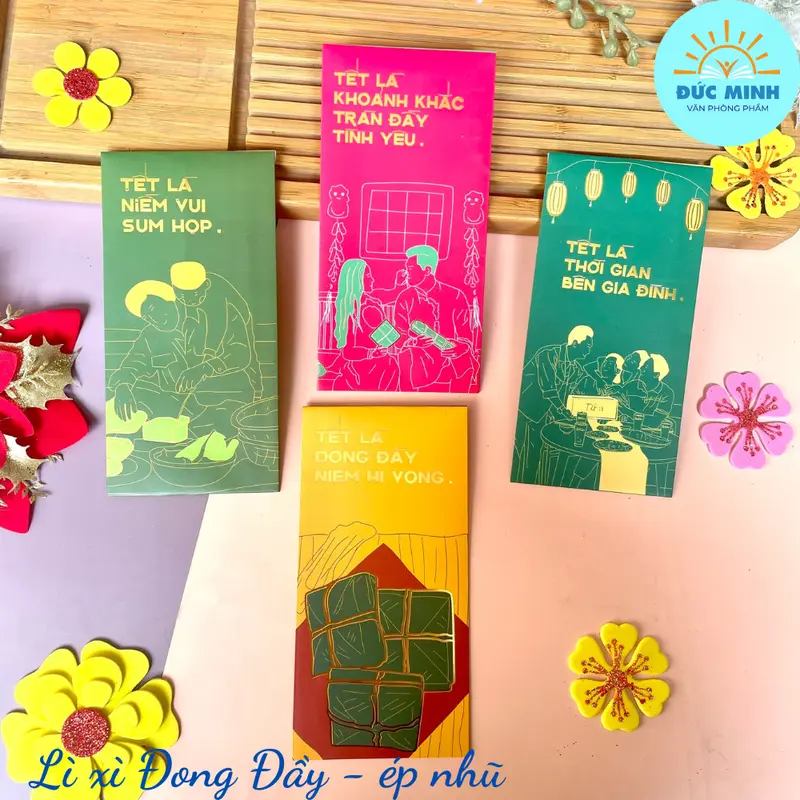 Hộp lì xì gieo quẻ 12 thẻ, lì xì tết truyền thống , tíu tít, tết đong đầy, phát tài phát lộc 2024, thiết kế riêng độc đáo, hình in sắc nét, chất liệu dày dặn - vpp Diệp Lạc (sỉ/lẻ) 7