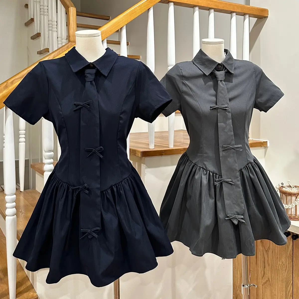 Váy thô kèm cà vạt Nana Nana21 Nữ Women V2777