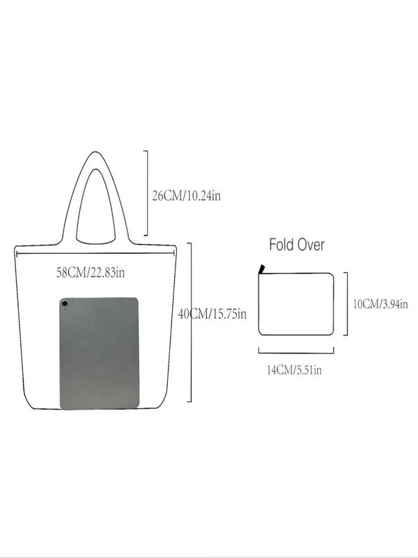 Trendy All Over Print Large Capacity Tote Bag,  Casual All-match Shopping Bag for Women & Men, Portable Outdoor Shopping Street Shopping Bag 3