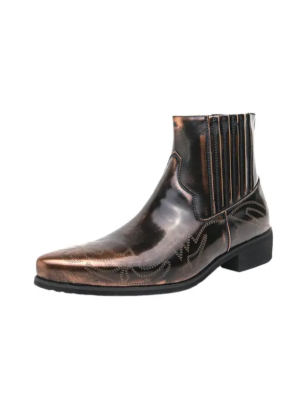 Men's Fashionable Plain Color Short Boots, Casual Comfortable Pointed Toe Ankle Boots for Daily Wear, Fashion Shoes for Party, Daily Clothing Decor, Valentine's Day, Gift 1