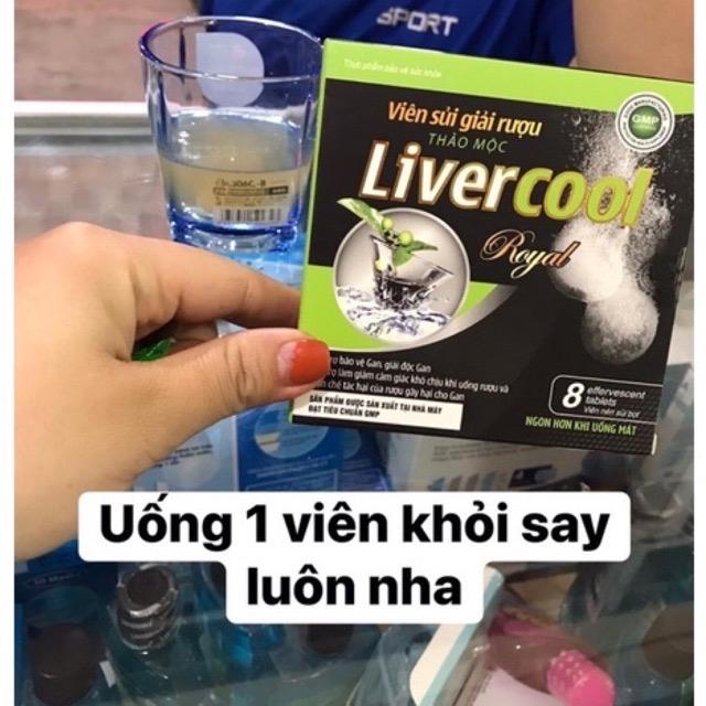  Viên sủi giải rượu LIVER COOL chống say giải rượu nhanh - LIVERCOOL giảm tác dụng phụ của bia rượu giảm say hiệu quả 