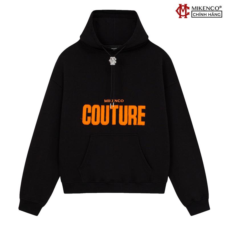 Áo nỉ có mũ unisex MIKENCO Couture Boxy Hoodie Black 