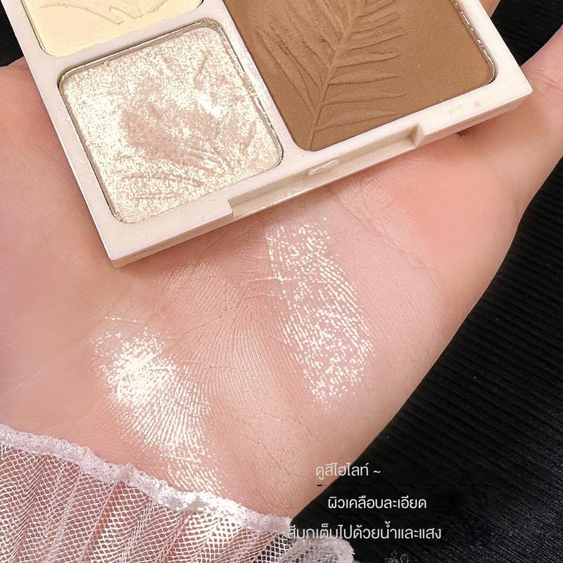 Product Introduction of Four-Color Highlight Repair Makeup Palette Matte Brightening Shadow Nose Shadow Multifunctional Comprehensive Repair 9