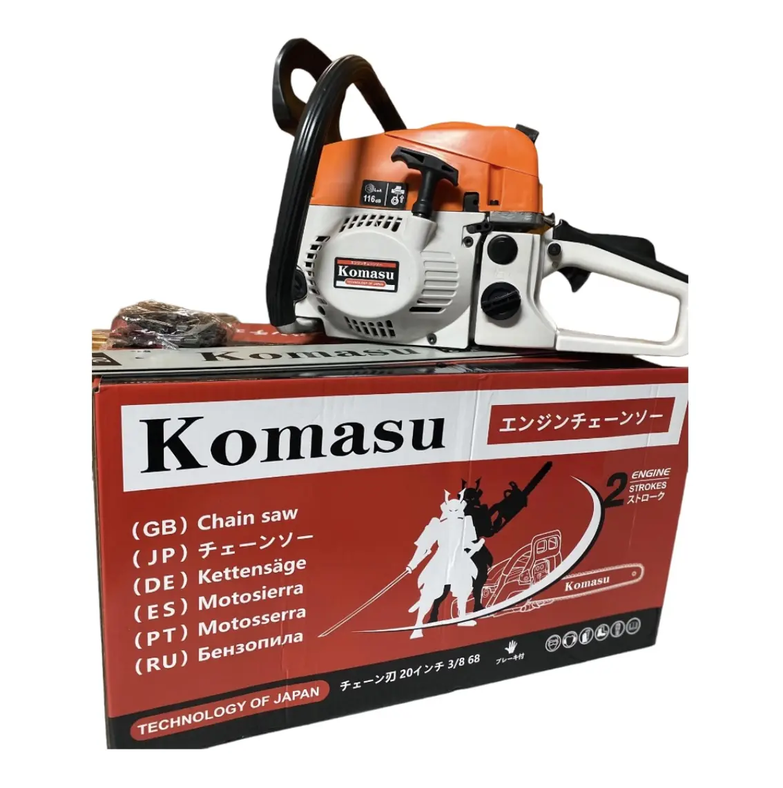 Máy cưa xích chạy xăng KOMASU KM-5200 mẫu mới lam dài 55cm, bảo hành 6 tháng