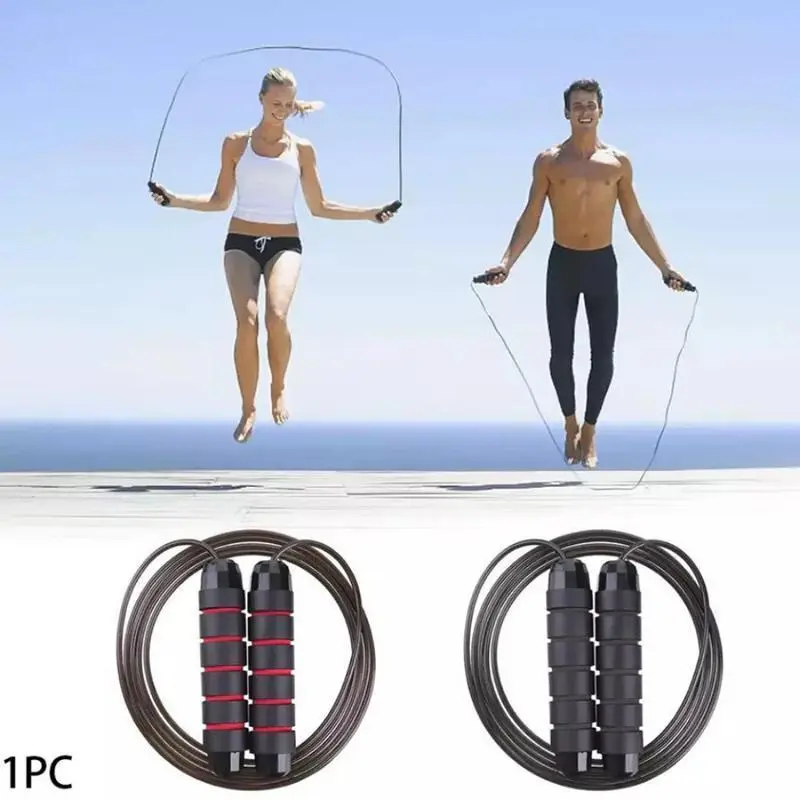 Dây Nhảy Thể Dục Có Tạ Sắt Có Lõi Thép Tập Thể Thao Có Thể Điều Chỉnh Độ Dài Dây, Hỗ Trợ Luyện Tập, Tăng Sức Bền Cao Su dây  nhảy kìm  bóp dây  nhảy 8