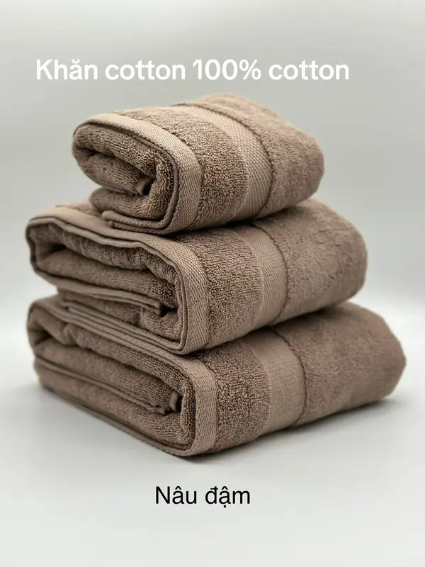 Khăn Gội Đầu 35x80cm Cotton Mềm Mịn cho Gia Đình - Spa - Khách Sạn 0