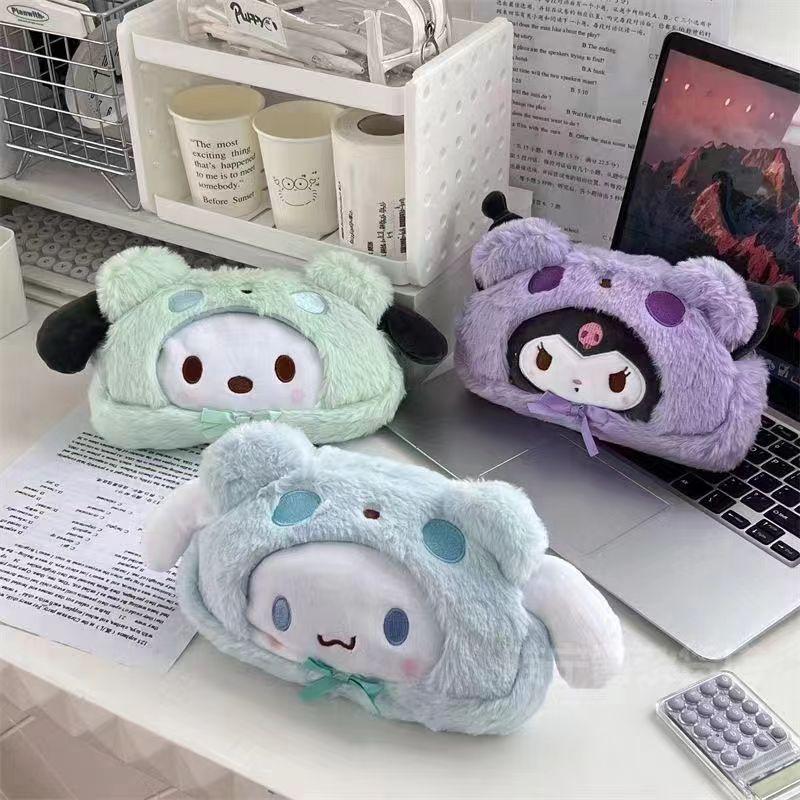 Hộp Bút Chì, Sanrio, Kuromi, Cinnamoroll, Melody, Dung Tích Lớn, Túi Đựng Bút Nhồi Bông Hộp, Thích Hợp Cho Học Sinh, Đồ Dùng Học Tập, Văn Phòng Phẩm