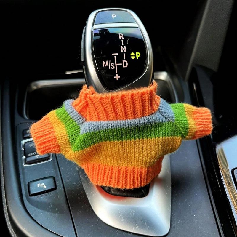 Car Gear Shift Knob Cover, Hand Brake Decorative Button Cover, Universal Winter Warm Shift Knob Cover 1