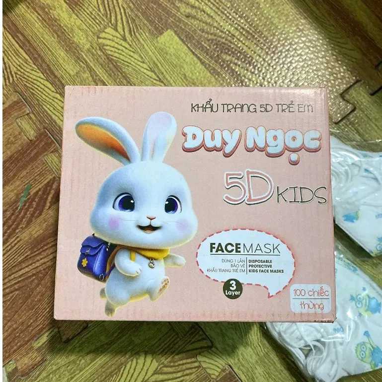 Khẩu trang 5D trẻ em Duy Ngọc 100c/hộp