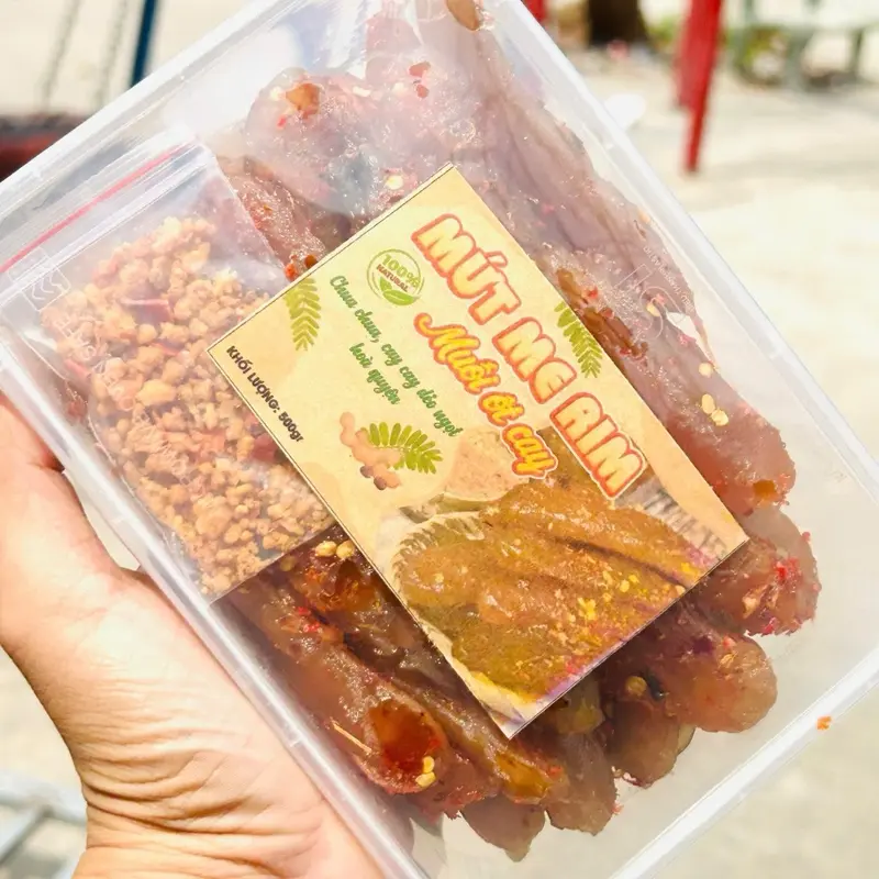 103K hộp 500g mứt me rim muối ớt cay 1
