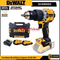 Gambar DEWALT DCD805D2T Mesin Bor Baterai Cordless Brushless Impact Drill Hammer Drill 13MM 20V DCD805 dari Vins Teknik Bekasi Kota Bekasi 2 Tokopedia