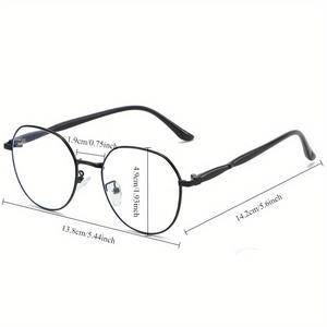 แว่นตากรอบโลหะ ทรงเหลี่ยม ชิคๆ สำหรับผู้หญิง เอฟเฟกต์สลายไขมัน เลนส์ใส แว่นตารอบเต็มแฟชั่น