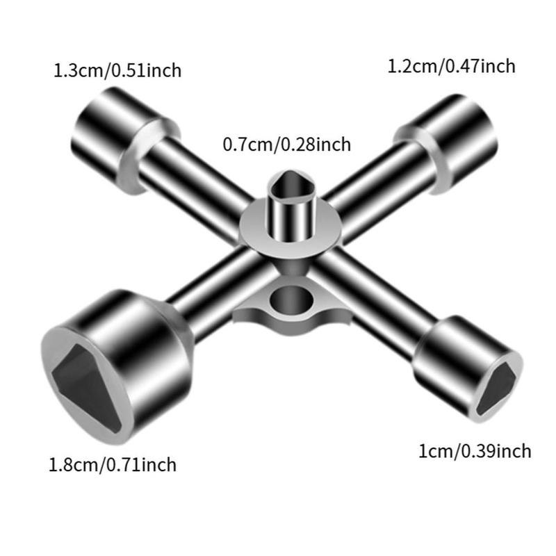 Product Introduction of 5-in-1 Way Utilities Key Socket Spanner Key for Camping Picnic Panel Lock 0