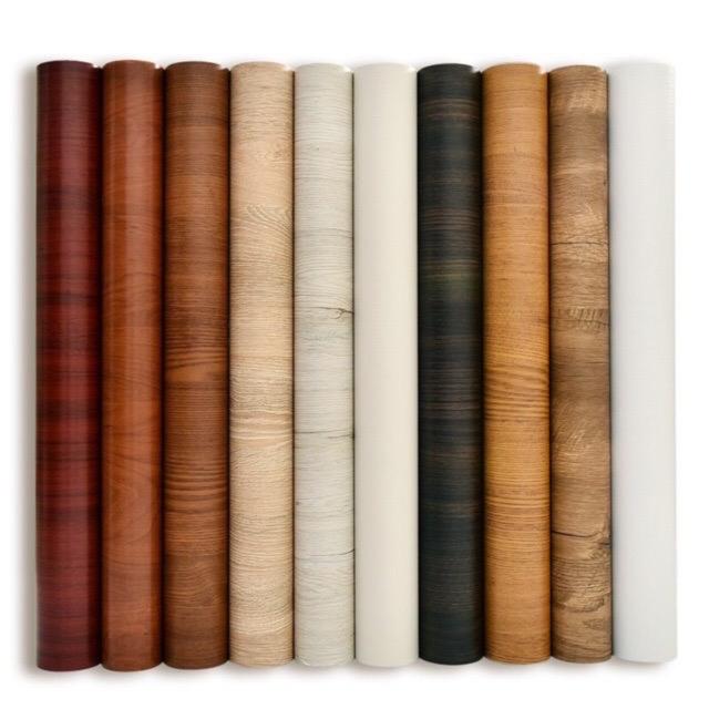 Decal vân gỗ có sẵn keo dán bàn dán tủ khổ ngang 60cm