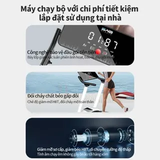 Máy chạy bộ có thể gấp không tiếng ồn cho hộ gia đình,0.75 mã lực, yên tĩnh chống xóc chống rung, tiết kiệm điện 3